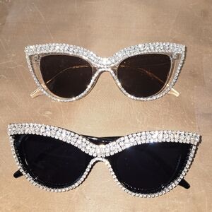 2 bling rhinestone sunglasses